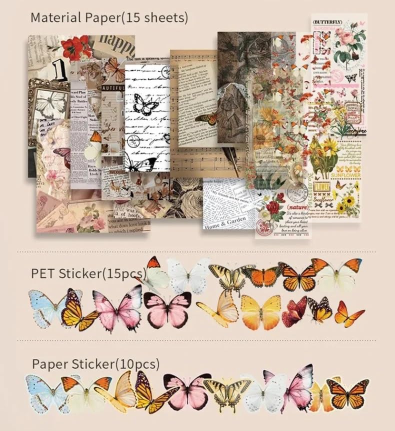 Image of Invite Enterprise Paperwrld Vintage Butterfly Scrapbooking Box (Wings of Serenity-Brown)