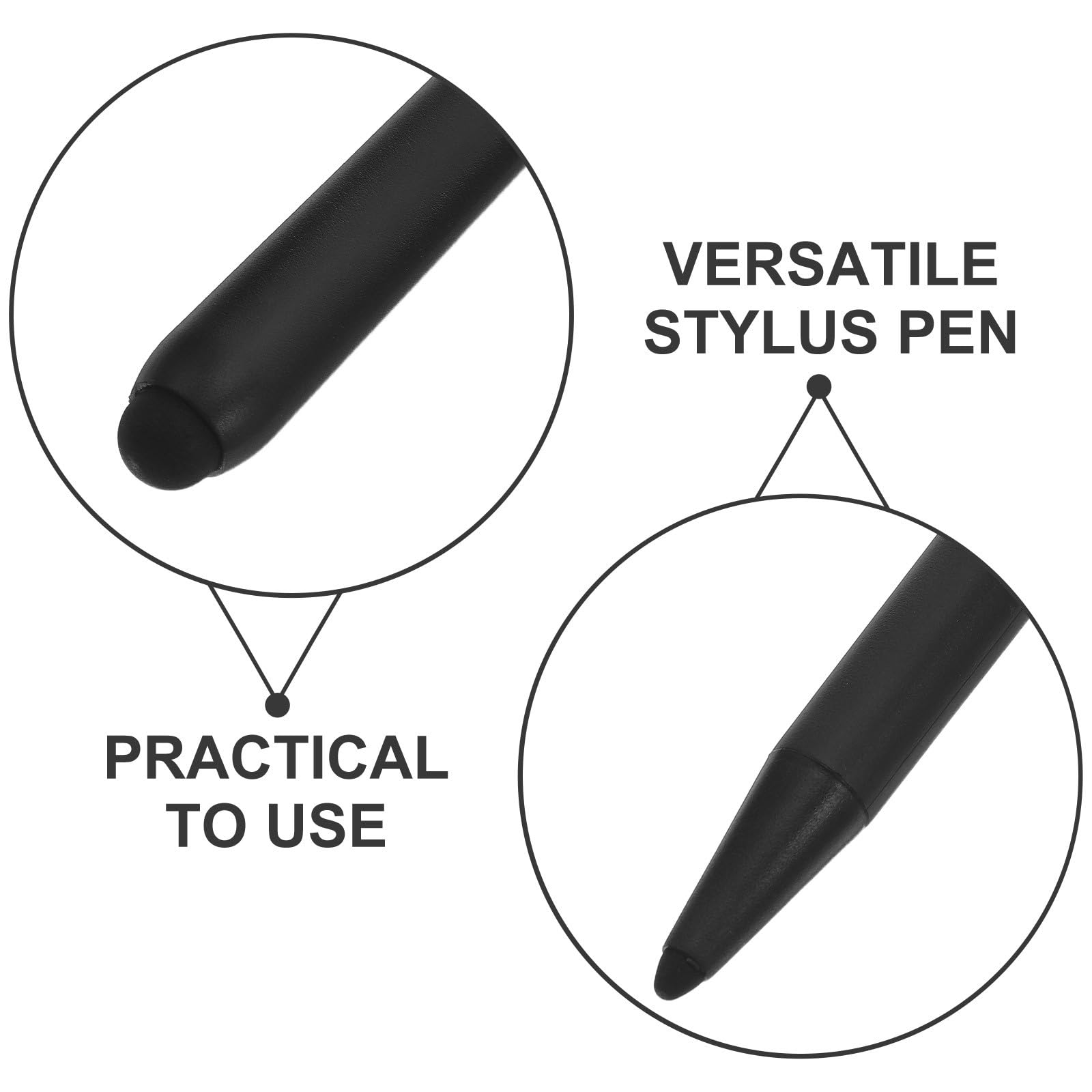 Penna Touch per Lavagna Elettronica a Doppia Punta, Abs, 2 Pezzi | Nero, per Schermo Didattico e Riunioni Aziendali, Uso Versatile su Lavagna Digitale