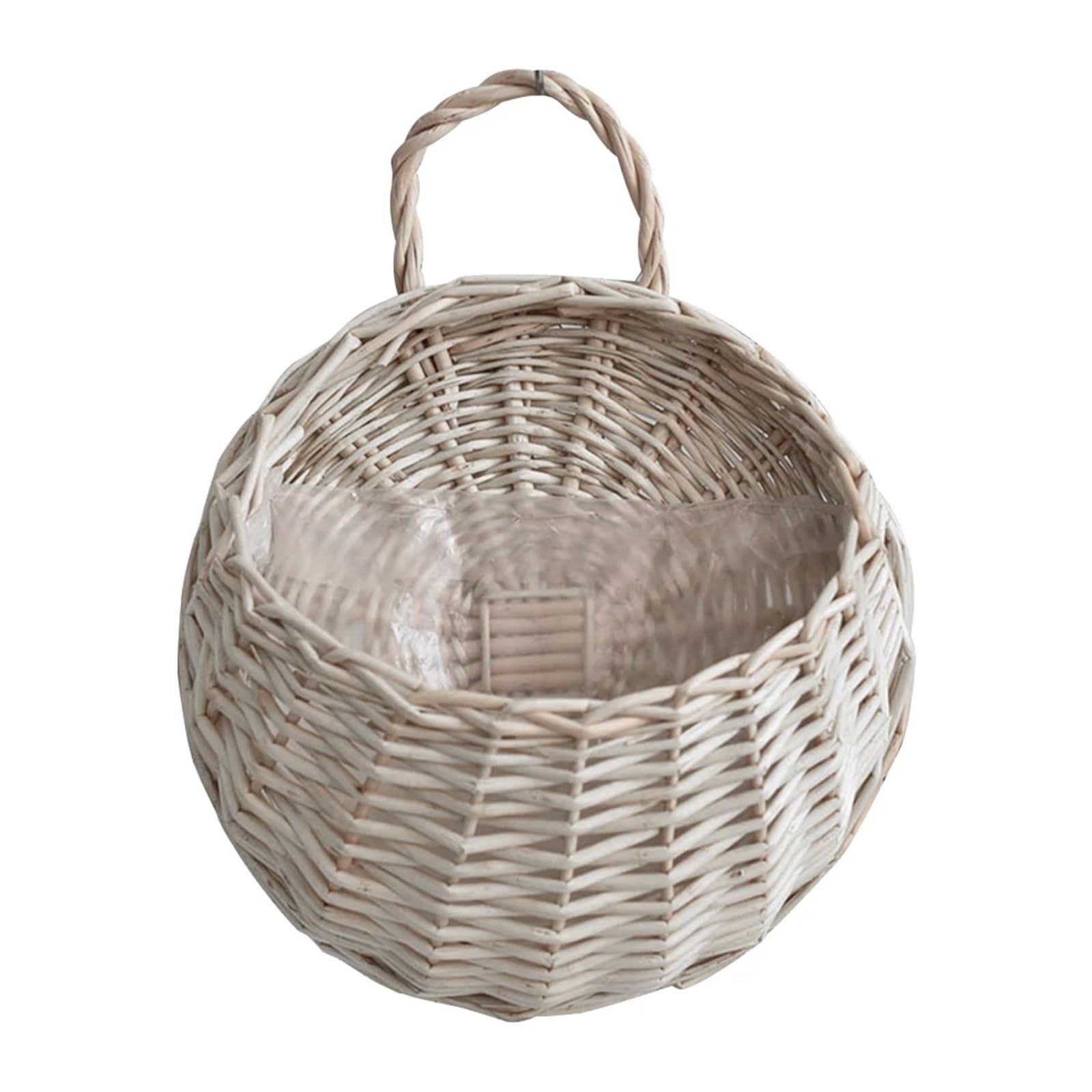 JFNKLFG Woven Plant Pot Wall Mount Rattan Basket Wicker Woven Flower Pot Garden Plant Storage Container
