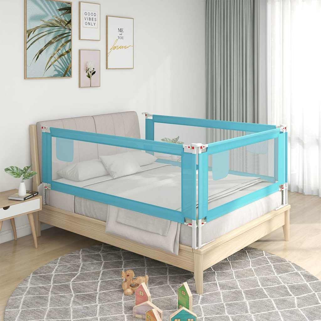 Generisch Kleinkind-Bettschutzgitter Blau 160x25 cm Stoff,Baby & Kleinkind,Babysicherheit,Baby-Bettschutzgitter,10212