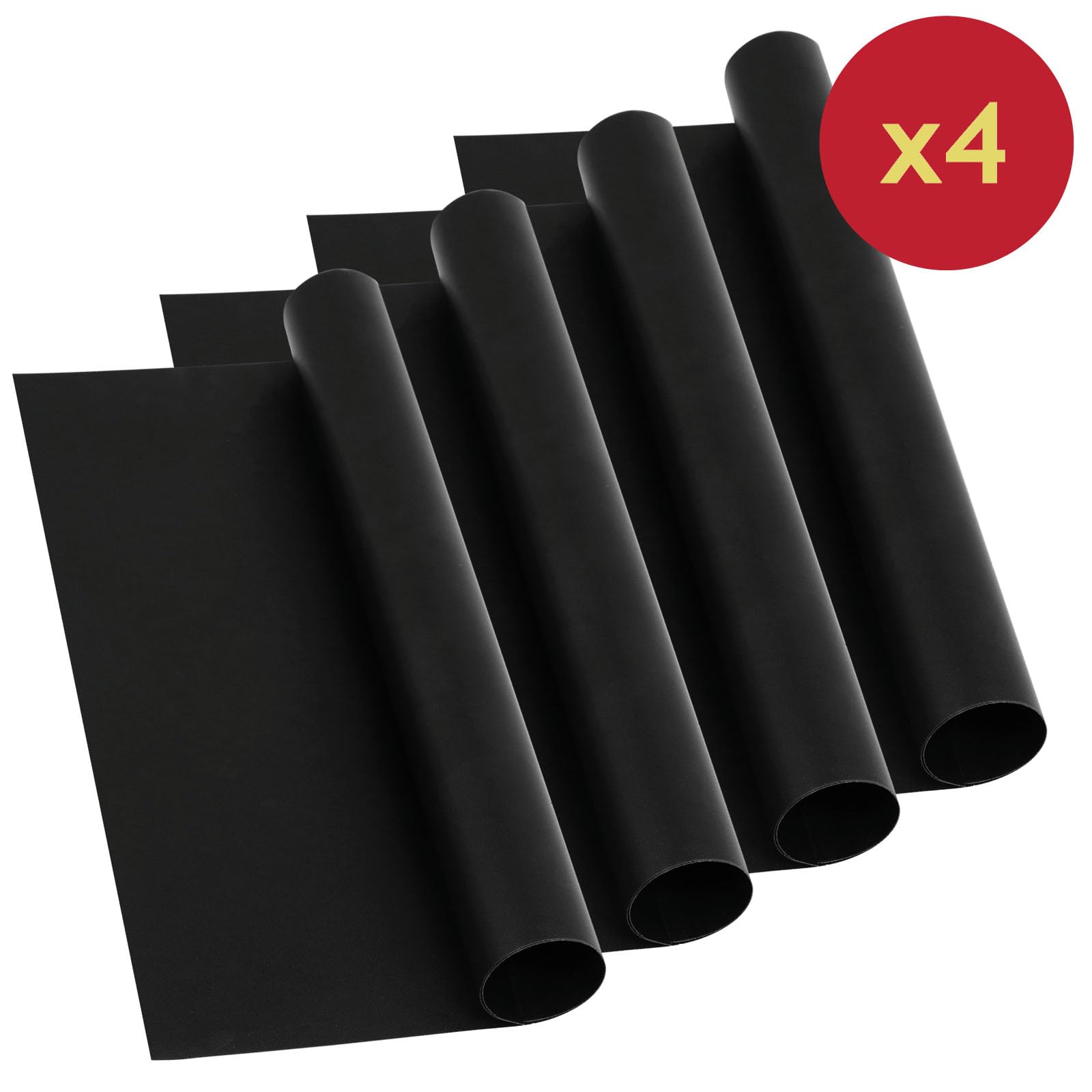 Foglio in teflon PTFE per presse a calore 4 pezzi, antiaderente 40,6 x 40,6 cm, resistente al calore, foglio di carta in teflon per cottura e griglia, bianco