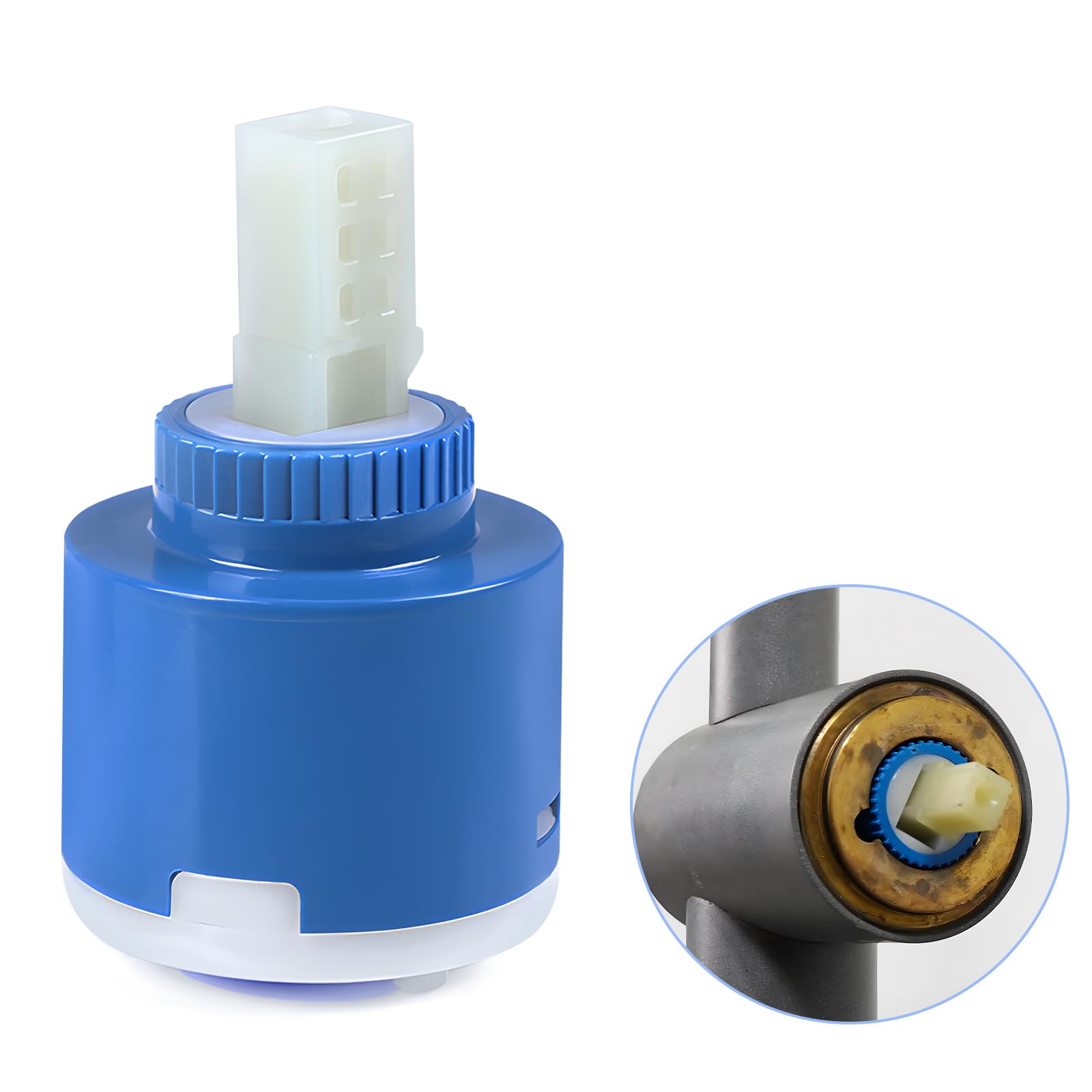 Cartridge Tap for Blanco 121894 - Diameter 35 mm Tap Cartridge for Blanco Sink Accessories, Ceramic Tap Replacement Parts for Blanco-Linus-S, Kitchen Tap Replacement Parts, Suitable for Mixer Tap