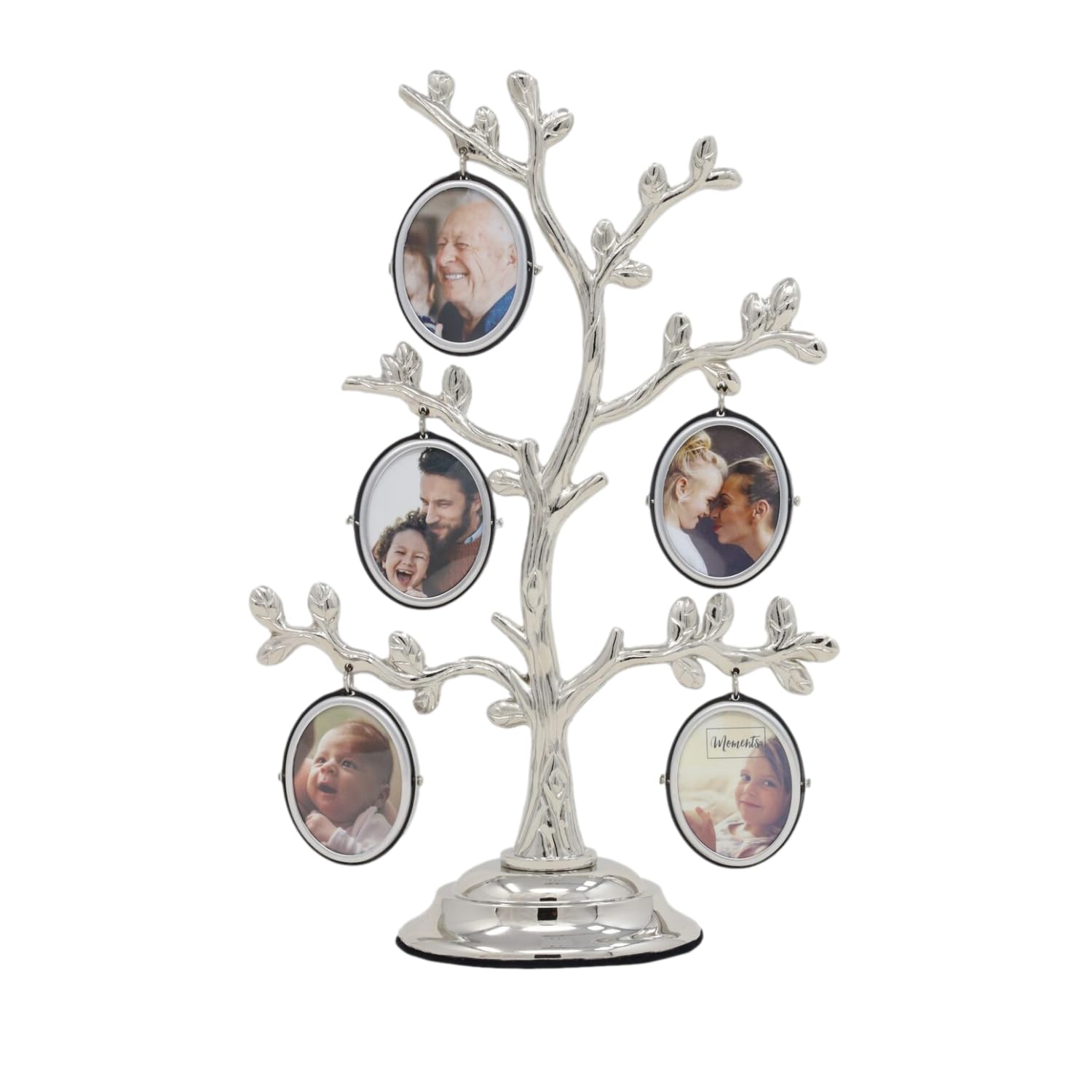 Widdop And Co Silver Family Tree Collage Photo Frame - Plated - Holds 10 Photos