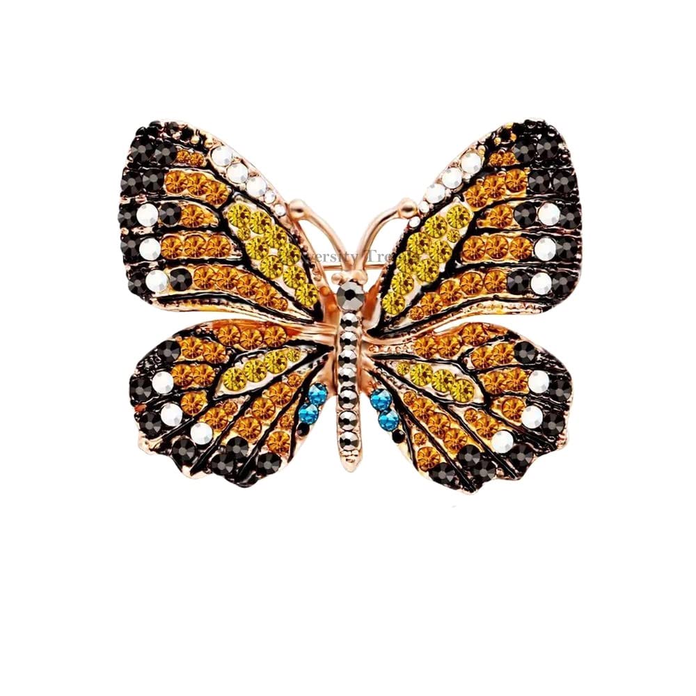 University Trendz Crystal Rhinestone Butterfly Brooch Pin Multicolor - Butterfly Brooches for Women Girls Wedding/Banquet/Birthday Party (B0BKT7TQJH) Amazon Price History, Amazon Price Tracker