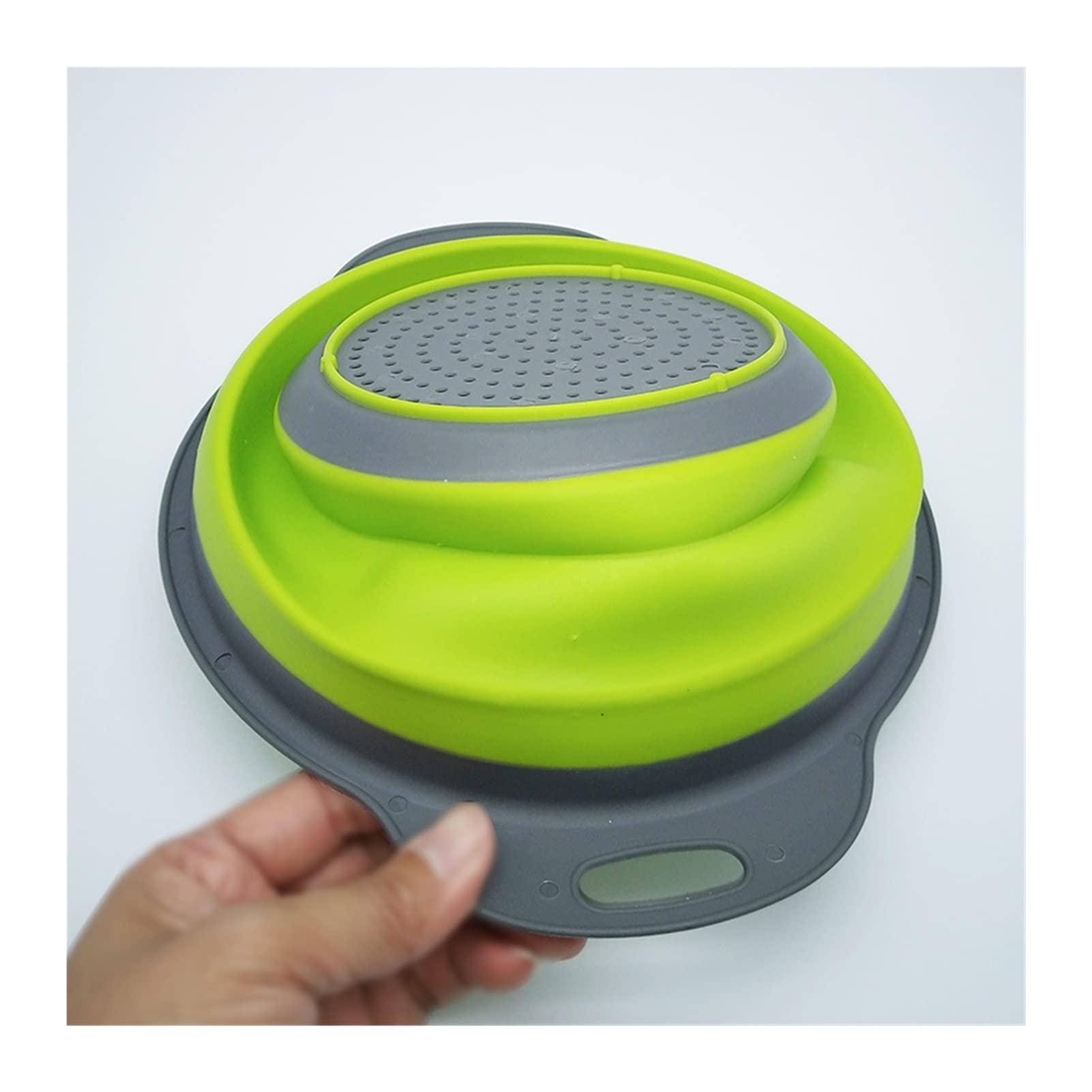 Opvouwbare siliconen zeef, draagbaar, fruitmand, bespaart keukenruimte, gemakkelijk te reinigen, 1 maten, inclusief 20 cm