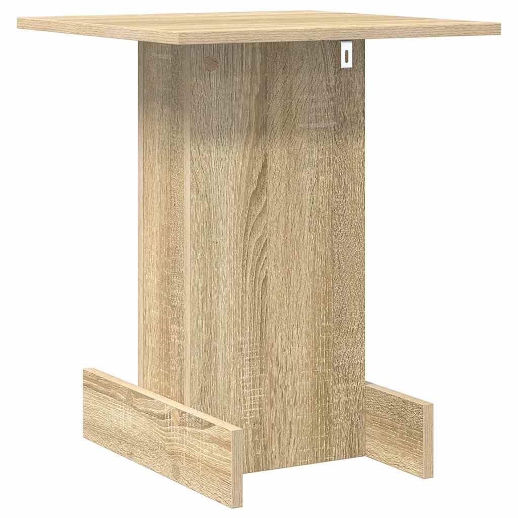 Générique Beistelltisch aus Holz, Sonoma-Eiche, 44,5 x 45 x 55 cm | Aufbewahrung von Regalfächern, minimalistisches Design, ideal für Wohnzimmer, Sofa, Pflege mit feuchtem Tuch