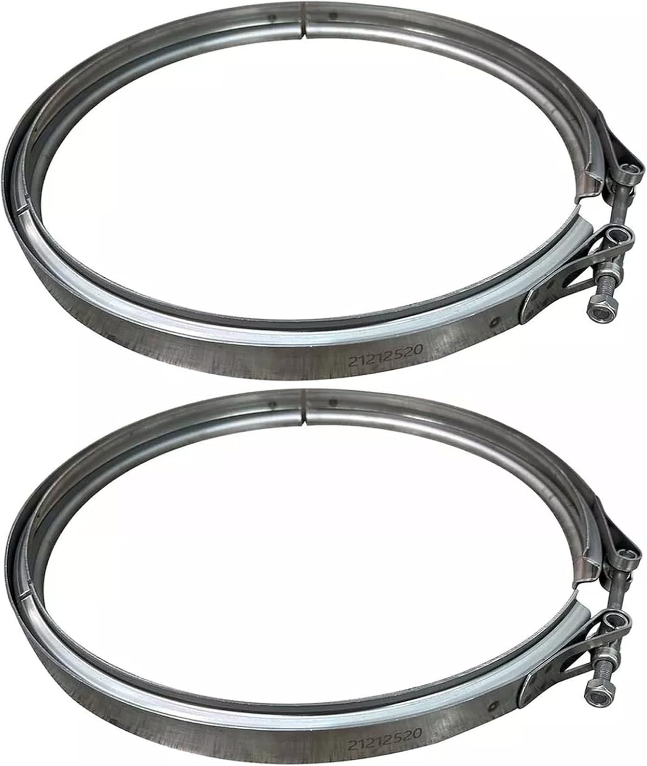 DPF Filter V-Band Clamp 14.38" Compatible with Mack Volvo Replaces OEM# 21212520, 2 Pack