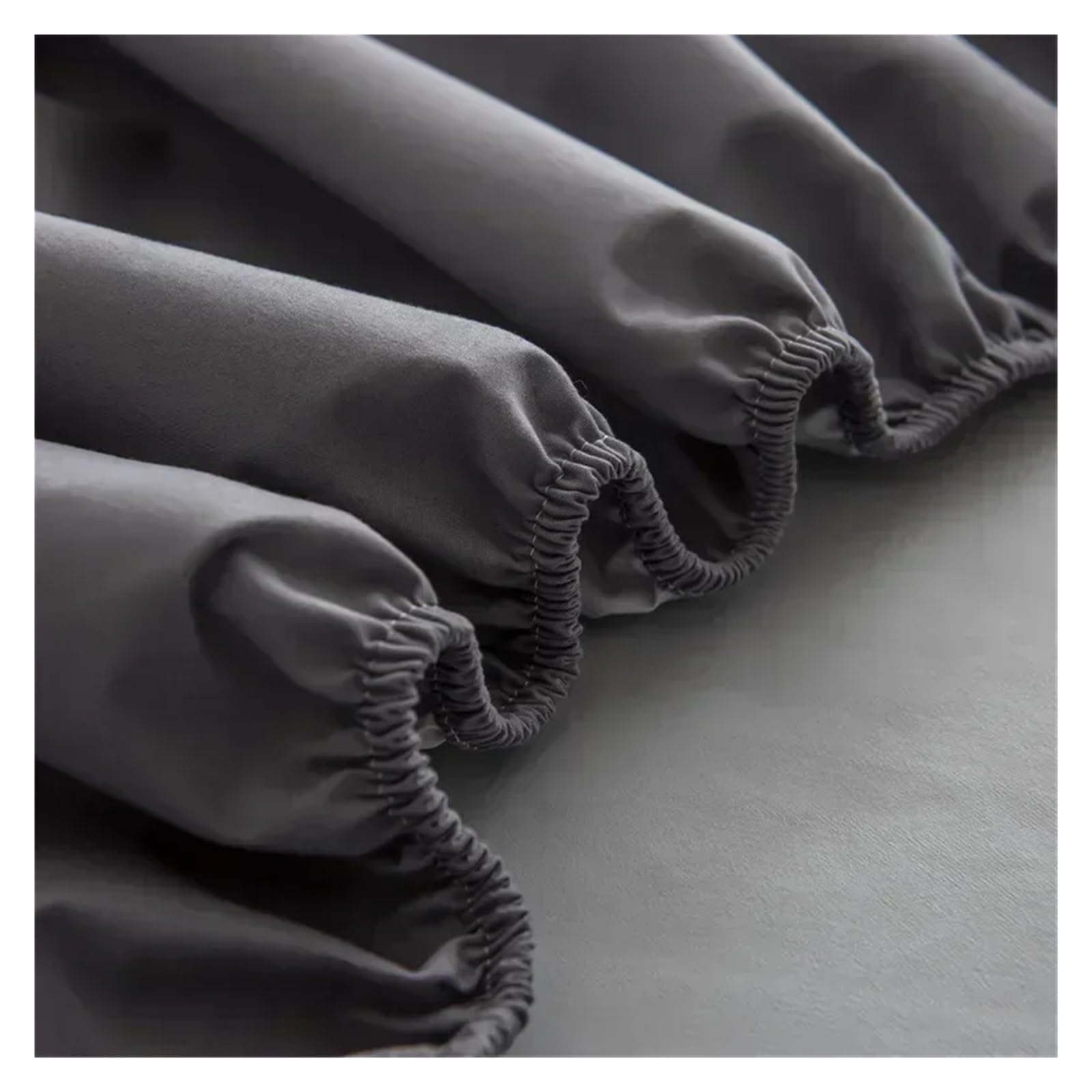 Cubre Colchon Funda de Cama Impermeable una Sola Pieza, Transpirable, Antipolvo, Funda Protectora, sábana Fija Antideslizante(Grey,120x200cm)
