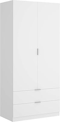 DEKIT GRUPO RIMOBEL MAXI - Armario De 3 Puertas Y 2 Cajones - Blanco - 215 X 52 X 150 Cm