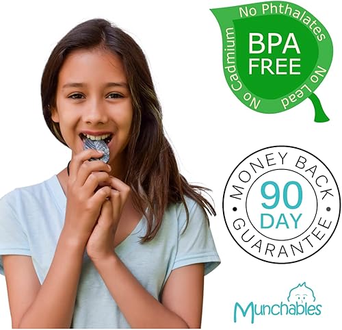 Miniatura 2 de Munchables - Colgante de hoja masticable para niñas plata