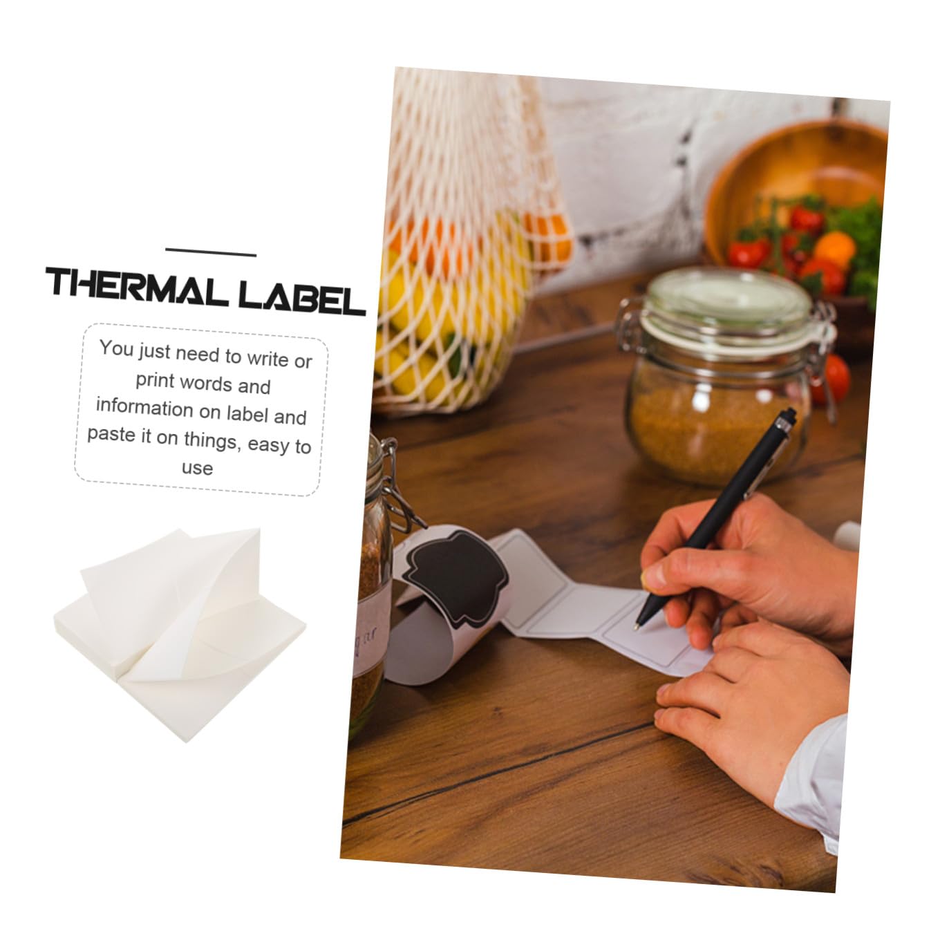 Etichette Termiche 100x100 Mm Bianco 500 Fogli Autoadesive | Carta Autoadesiva, Multiuso Resistente All’usura, Formato per Spedizioni ed Indirizzi