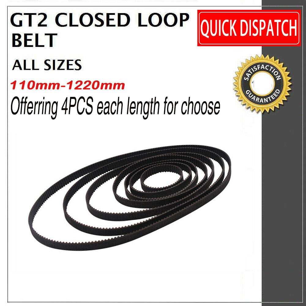GT2 Closed-Loop Zahnriemen 140 Mm – Gummi-Synchronriemen, 6 Mm Breite, 2 Mm Teilung, Für 3D-Drucker & Präzisionsmaschinen