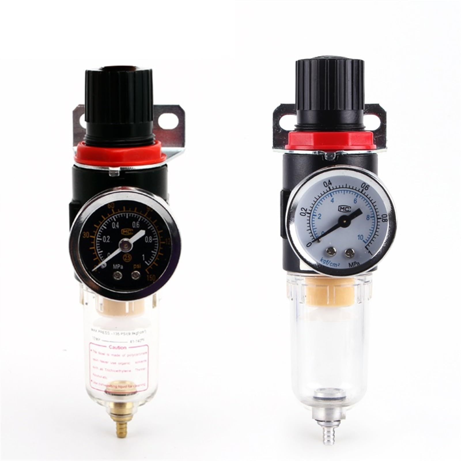AFR2000 Airtac Type 1/4 INCH Thread Pressure Regulator Water Separator Trap Filter Airbrush Compressor Air Source Treatment Unit 1Pcs(Brass Filter,Without Connector)