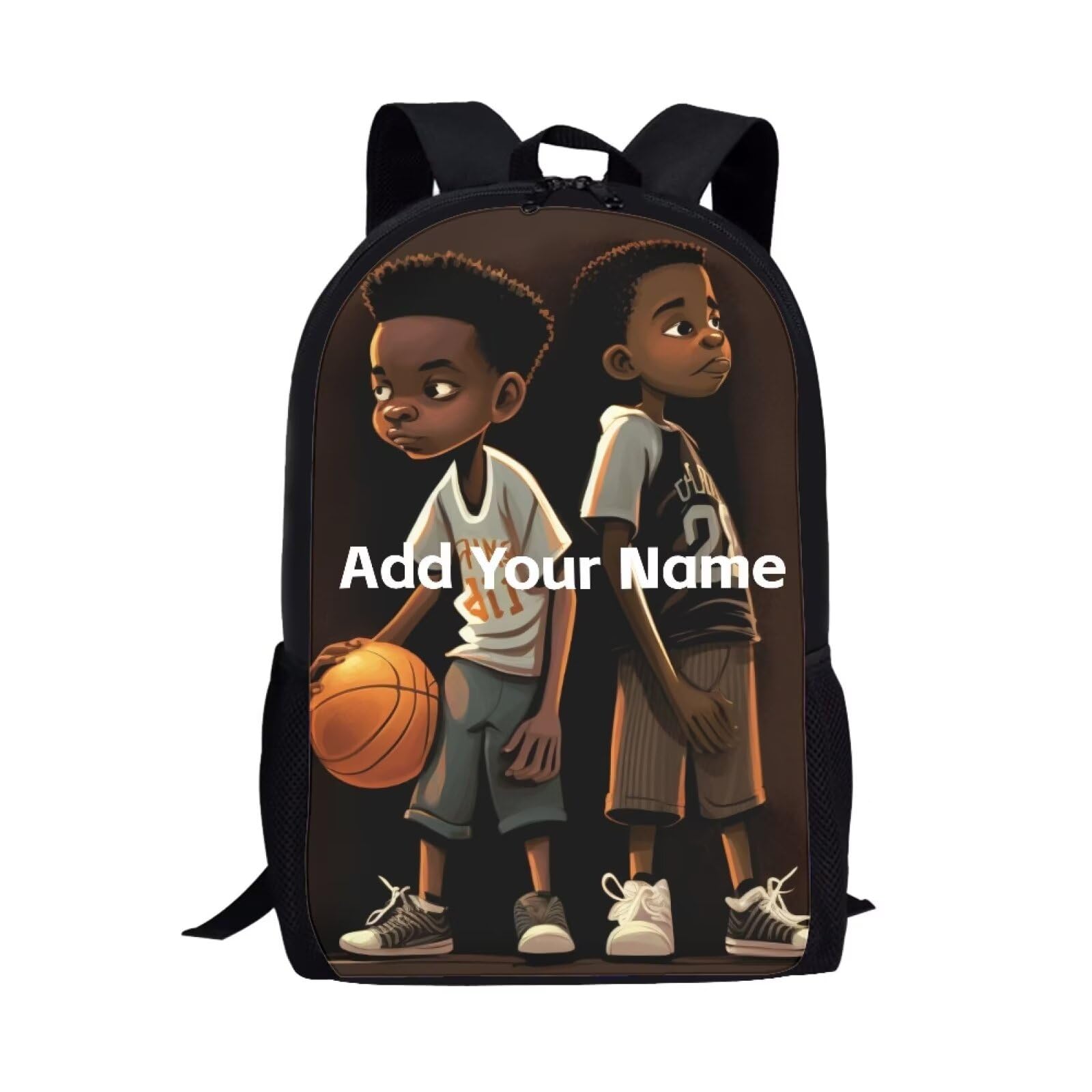 ZUXONGSY Afro Backpack for Boys 8-12/10-12 Bookbag Boys Kindergarten School Bag Girls African Kids Black Book Bag with Side Pocket Personalized