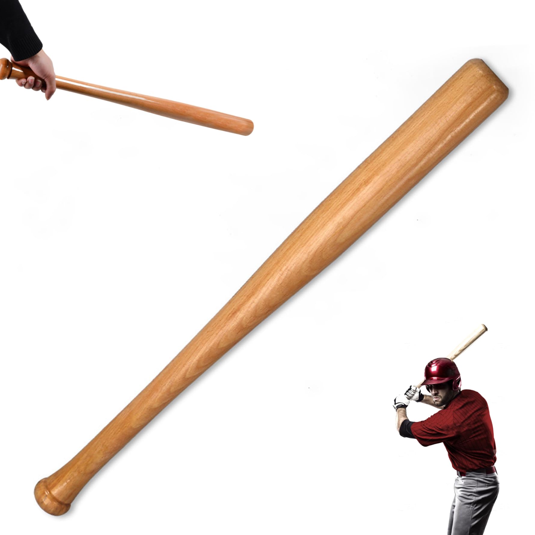 Batte De Baseball En Bois Kisangel - 54cm Pour Entraînement Adulte Batte De Baseball Pour Senior