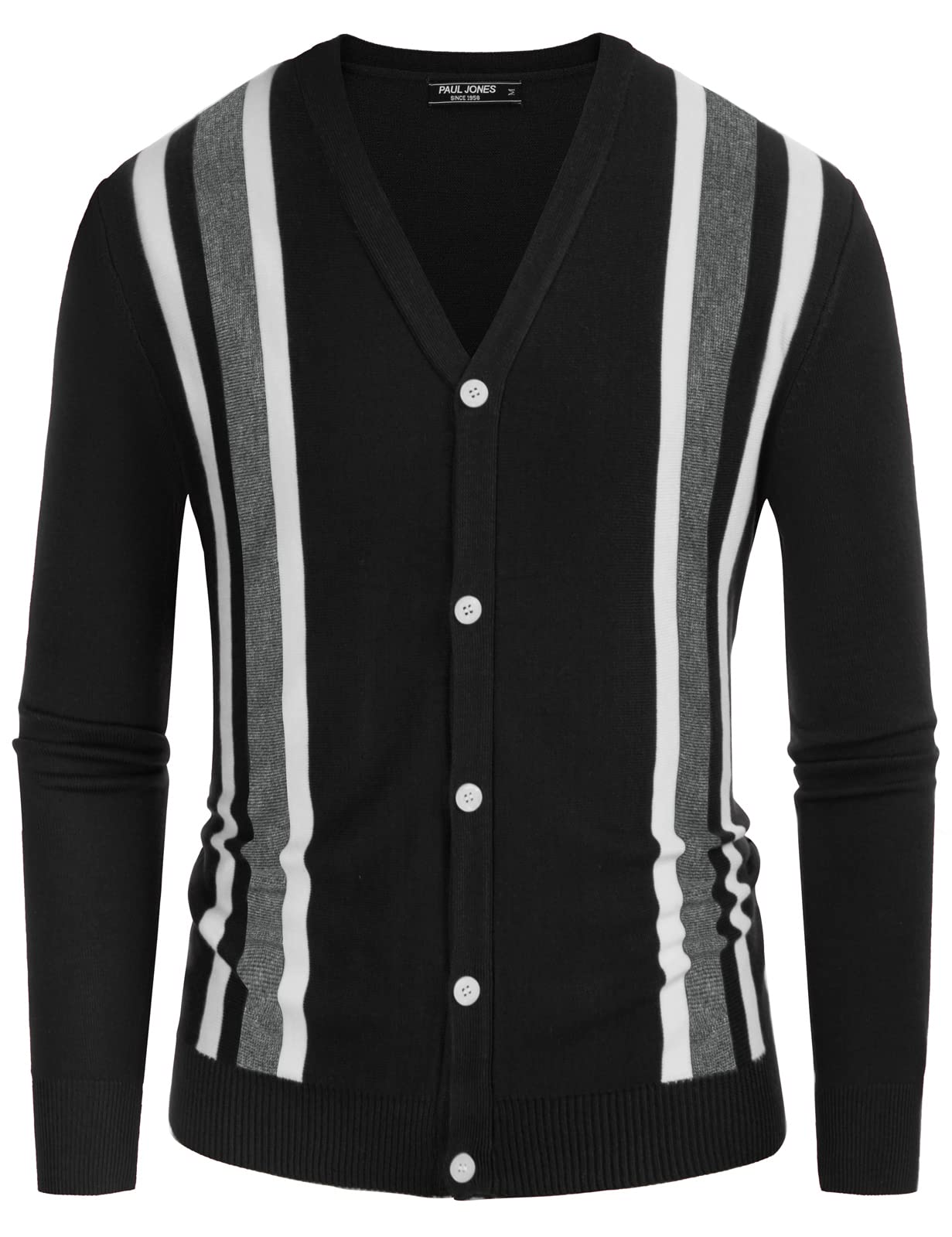 Mens Polo Shirts Vintage Striped Lightweight Knitting Golf Shirts