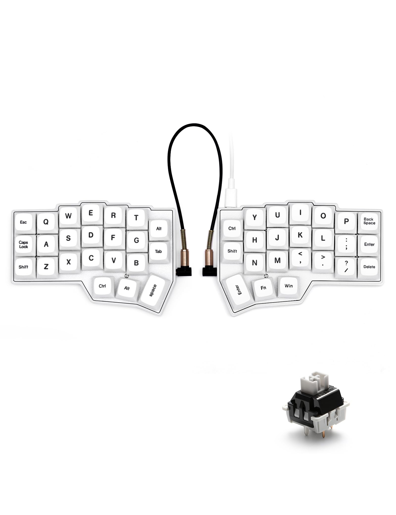 Amazon | 【完成品】YIVU Corne V4 有線 分割キーボード