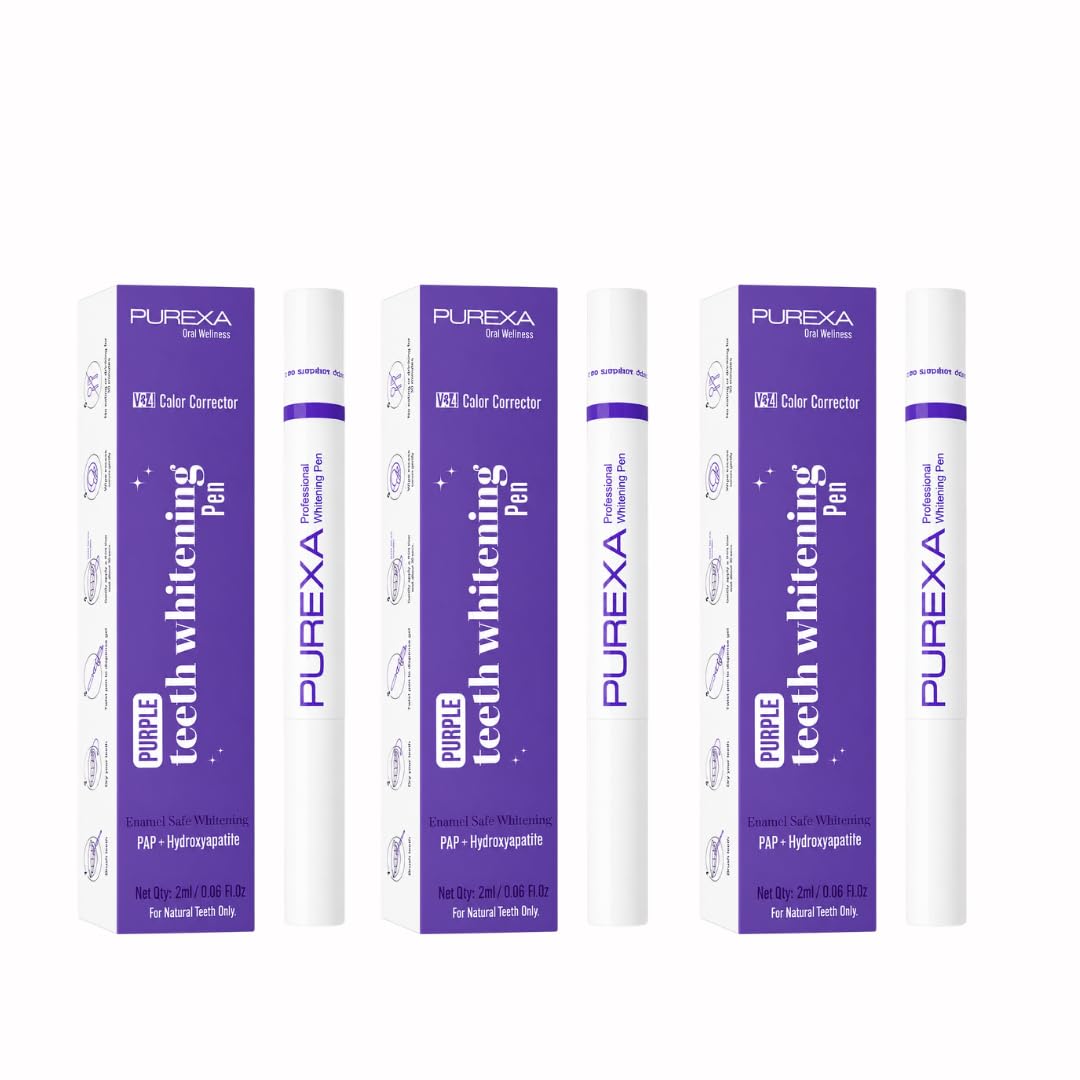 V34 Colour Correcting Teeth Whitening Pen Pack of 3 | PAP+ Whitening Formula | Instant Colour Balance Technology | Enamel Safe Whitening Care | Precision Brush Applicator | Coffee, Tea & Tobacco Stain Care-image-34