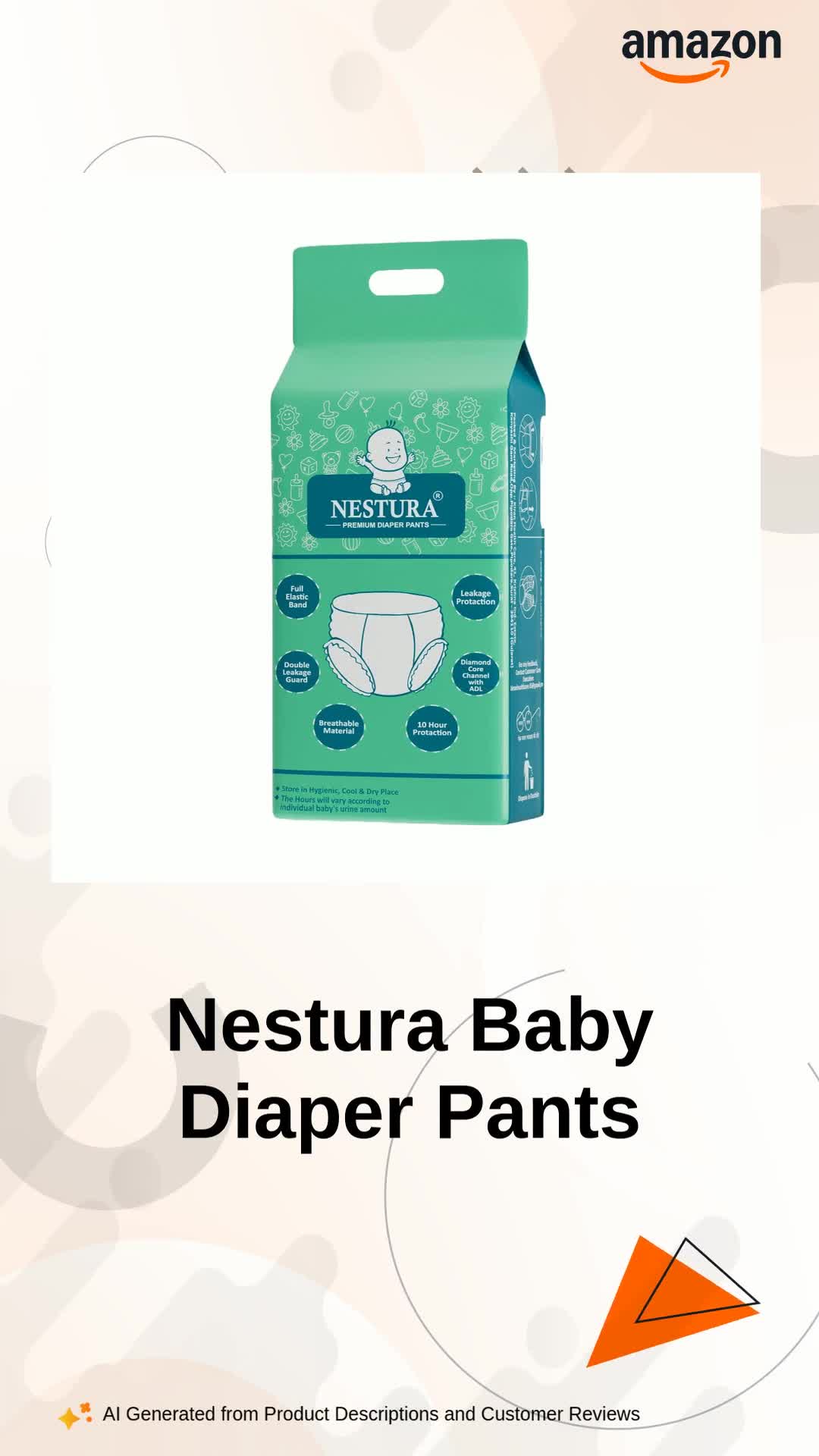Buy Nestura Baby Diaper Pants Triple Xl (XXXL), 42 Count, (18-35