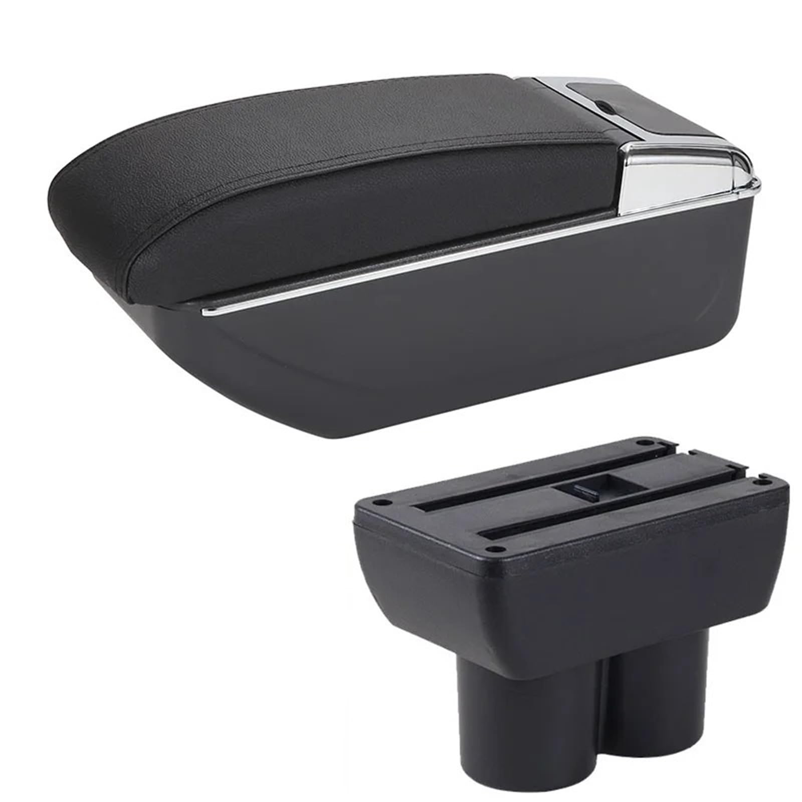 Hguvsjd Armrest Box For Suzuki For Jimny JB23 JB43 1999-2017 Armrest Retrofit Parts Storage Box Accessorie Car Armrests(D Black line No USB)
