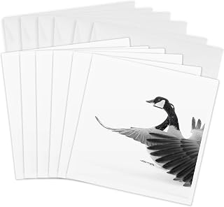 3dRose Greeting Cards - Wyoming. Two Canadian geese taking flight. - 6 Pack - Wyoming