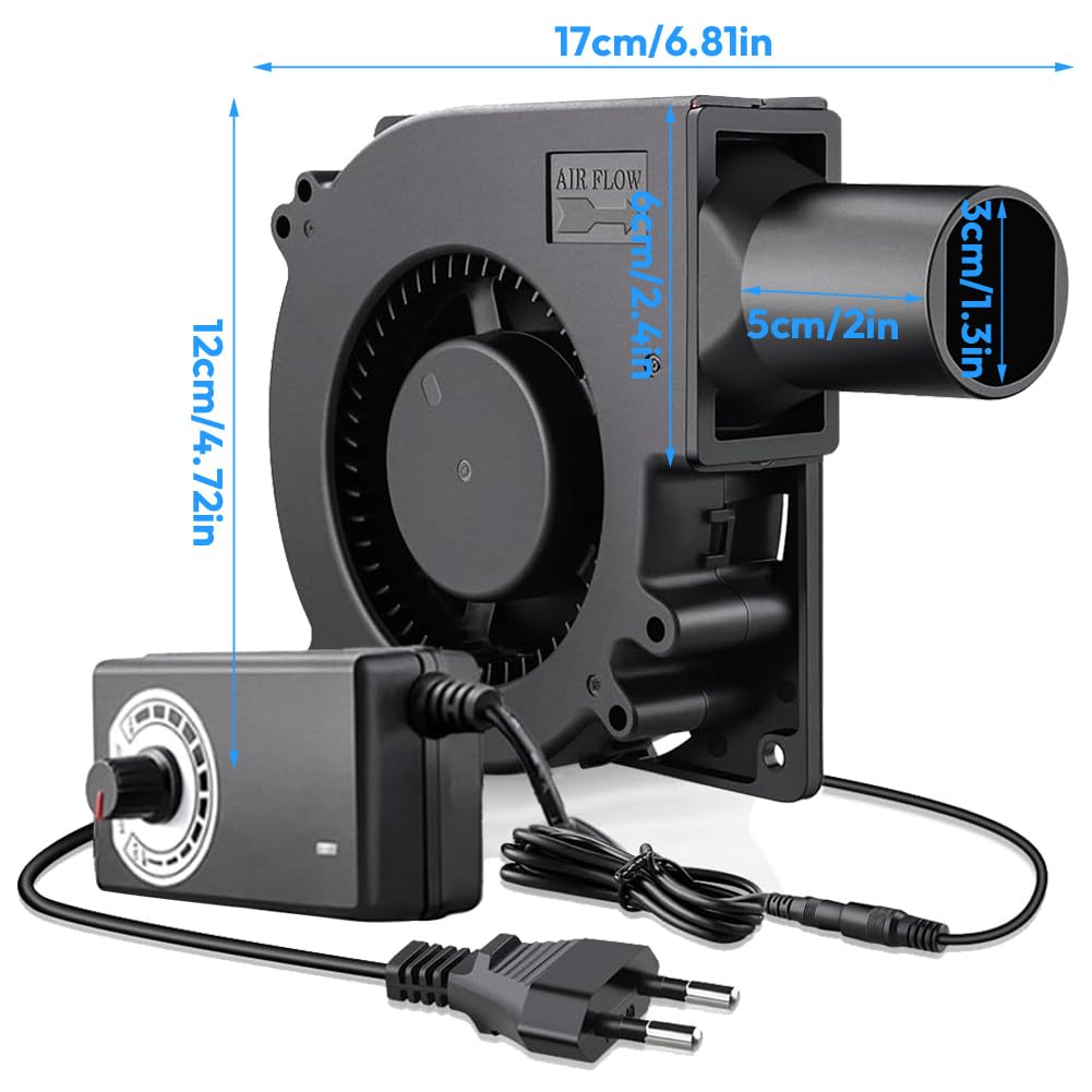 Ventilatore Radiale 220V Con Regolatore Di Velocità - 12V, 58 CFM, Per Raffreddamento - Foto 5