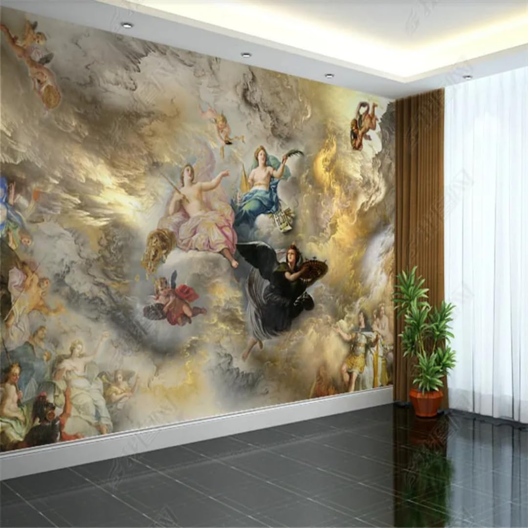 Papier peint mural 3D d'un ange européen pour la décoration du salon