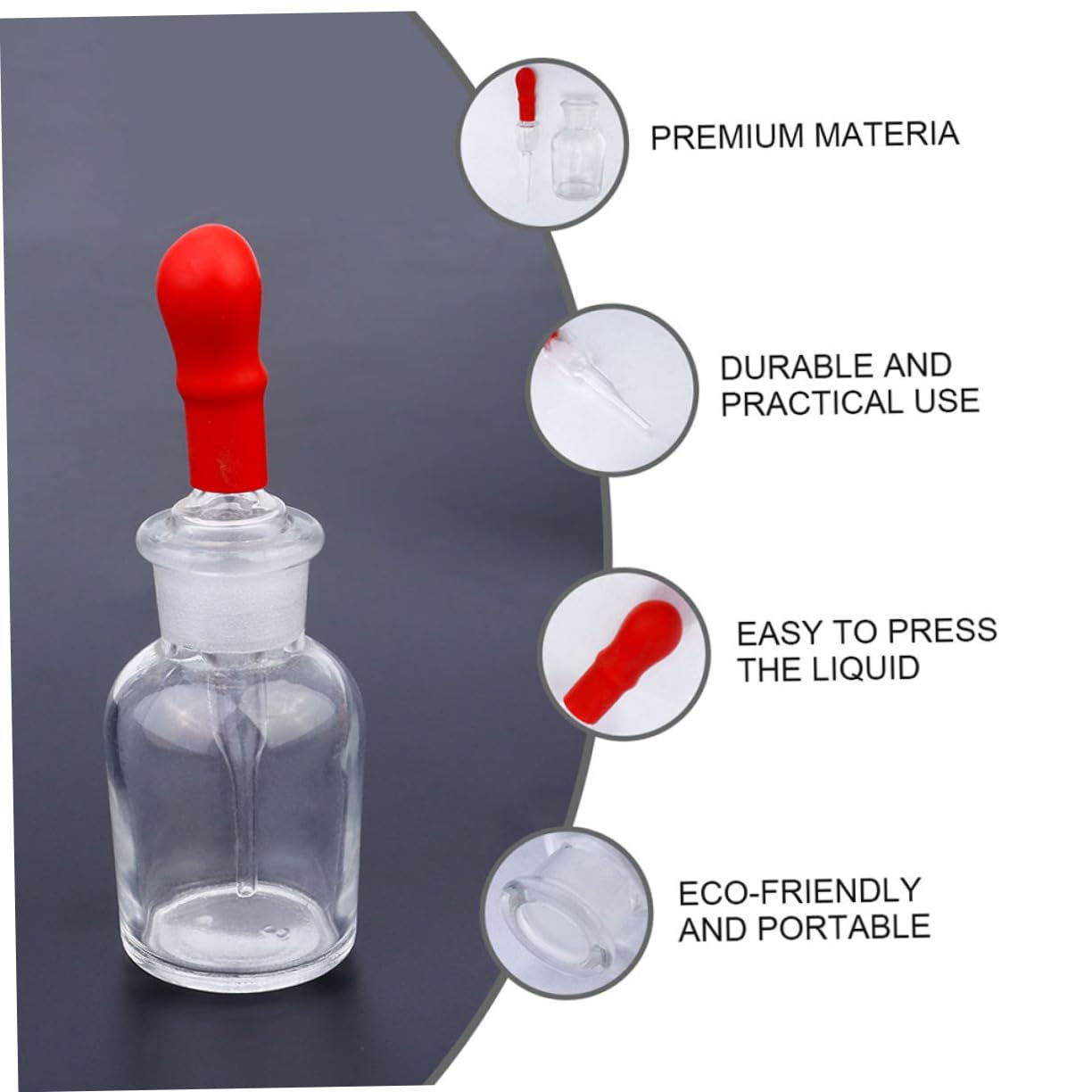 Ciieeo 6 Pack Plastic Dropper Bottles Empty Bottles for Liquid Supplies 30ml 60ml 125ml Sizes