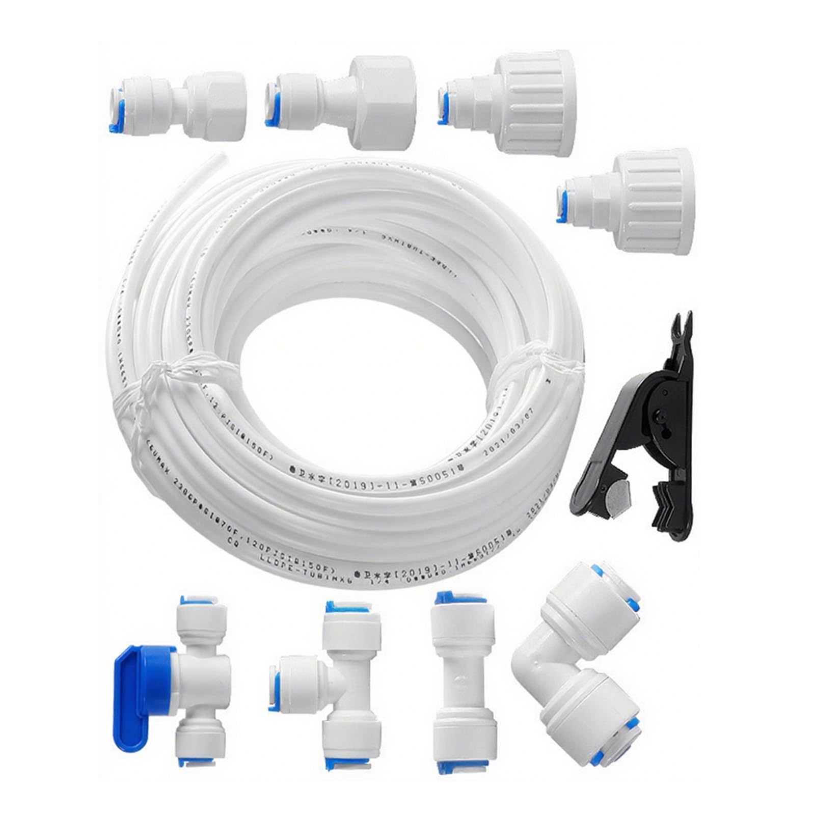 Easy Install Water Purification Assembly General Hose Outfit for Refrigerators & Ice Maker Link Refrigerator Water Pipe Universals Connection Set