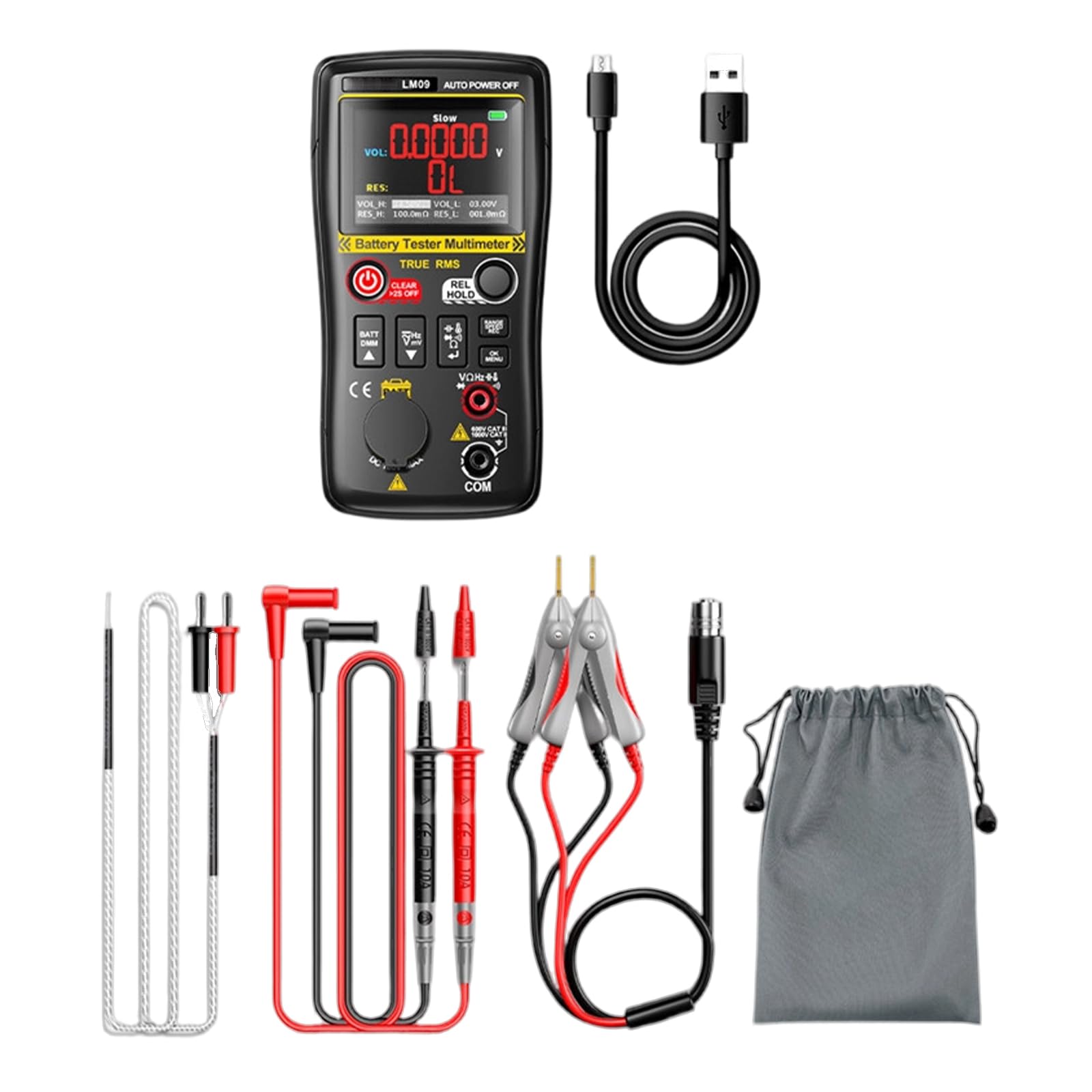 Kaeltsyn Digital Multimeter With Auto Detection And Double Blend For Accurate Electrical Measurements Backlit Display Multimeter