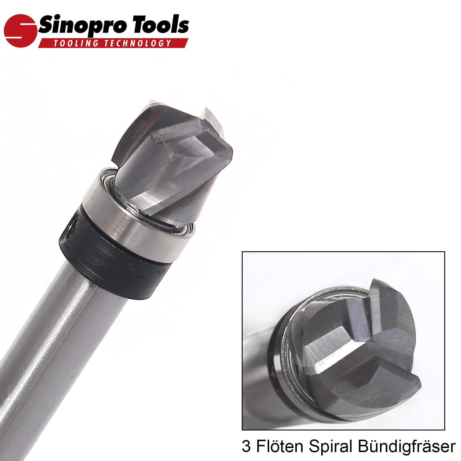 Ciotola e fresa per vassoi – fusto 8 mm, diametro di taglio 12 mm, lunghezza di taglio 10 mm, raggio di 2 mm, 3 flauto in metallo duro Upcut frese a spirale per fresatrice superiore