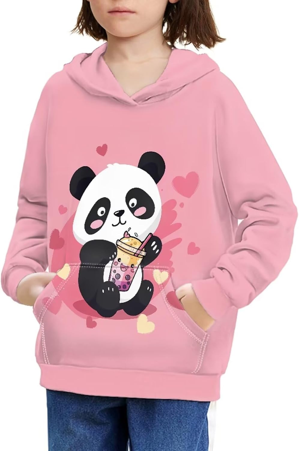 Cute Hoodie for Girls Hooded Long Sleeve Sweatshirts Youth Teen Crew Neck Pullover 6-16T - Image 2