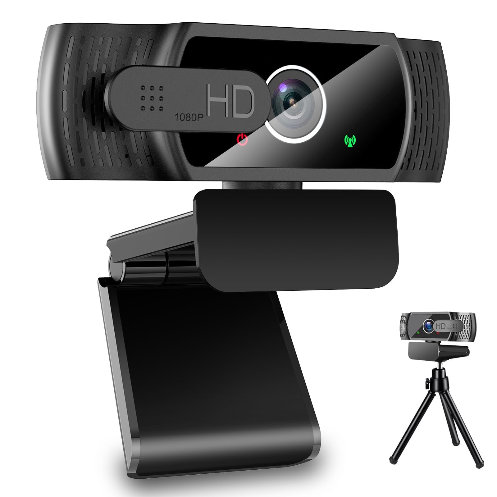 skybess 1080P HD Webcam, Live Stream Web Camera with Microphone and Privacy Cover - 110° View USB Webcam for PC Zoom Video Conferences, Calls, Skype, YouTube, Facetime, etc - Plug and Play-image-39