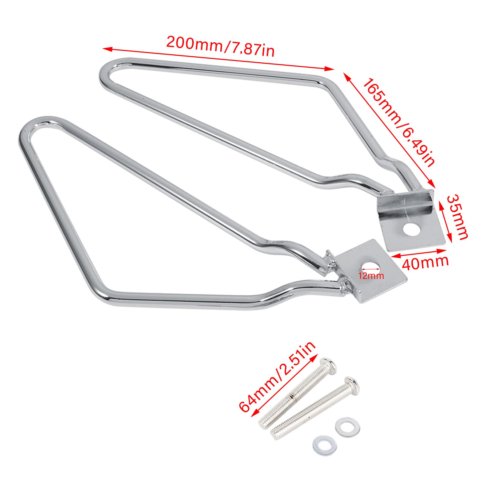 Ejoyous Supporto per borse sella per moto, 2 pezzi, per XL883/1200 HD1450/1584
