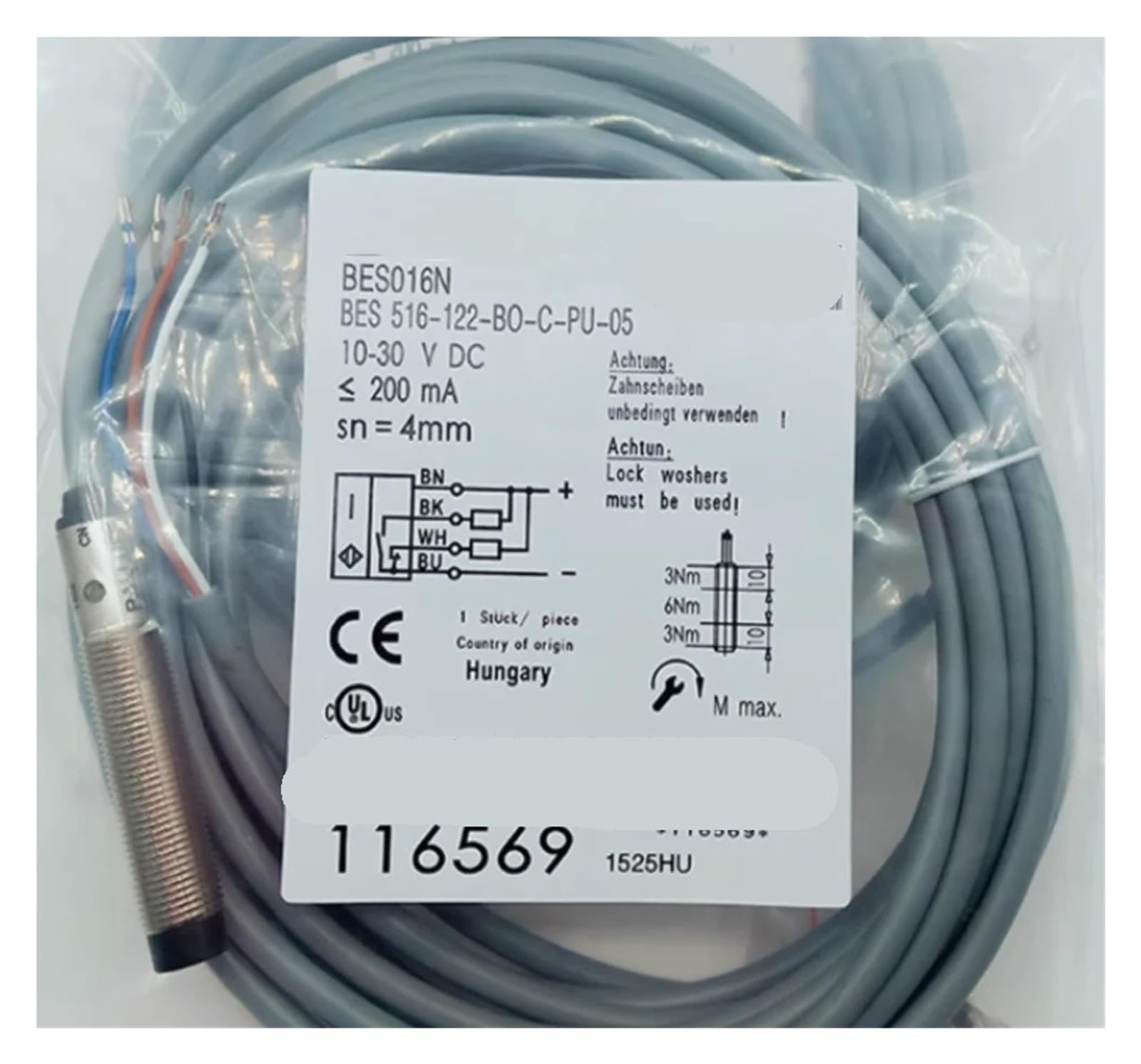 Tpkmvgap One Color Bes516-122-Bo-C-Pu-05 Proximity Switch Sensor