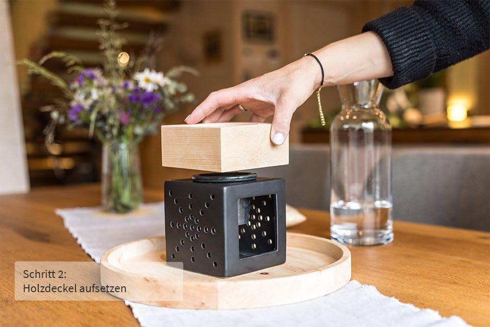 Diffuseur de pin « Zirben Kraftwerk » - Parfum d'ambiance et désodorisant avec copeaux de pin
