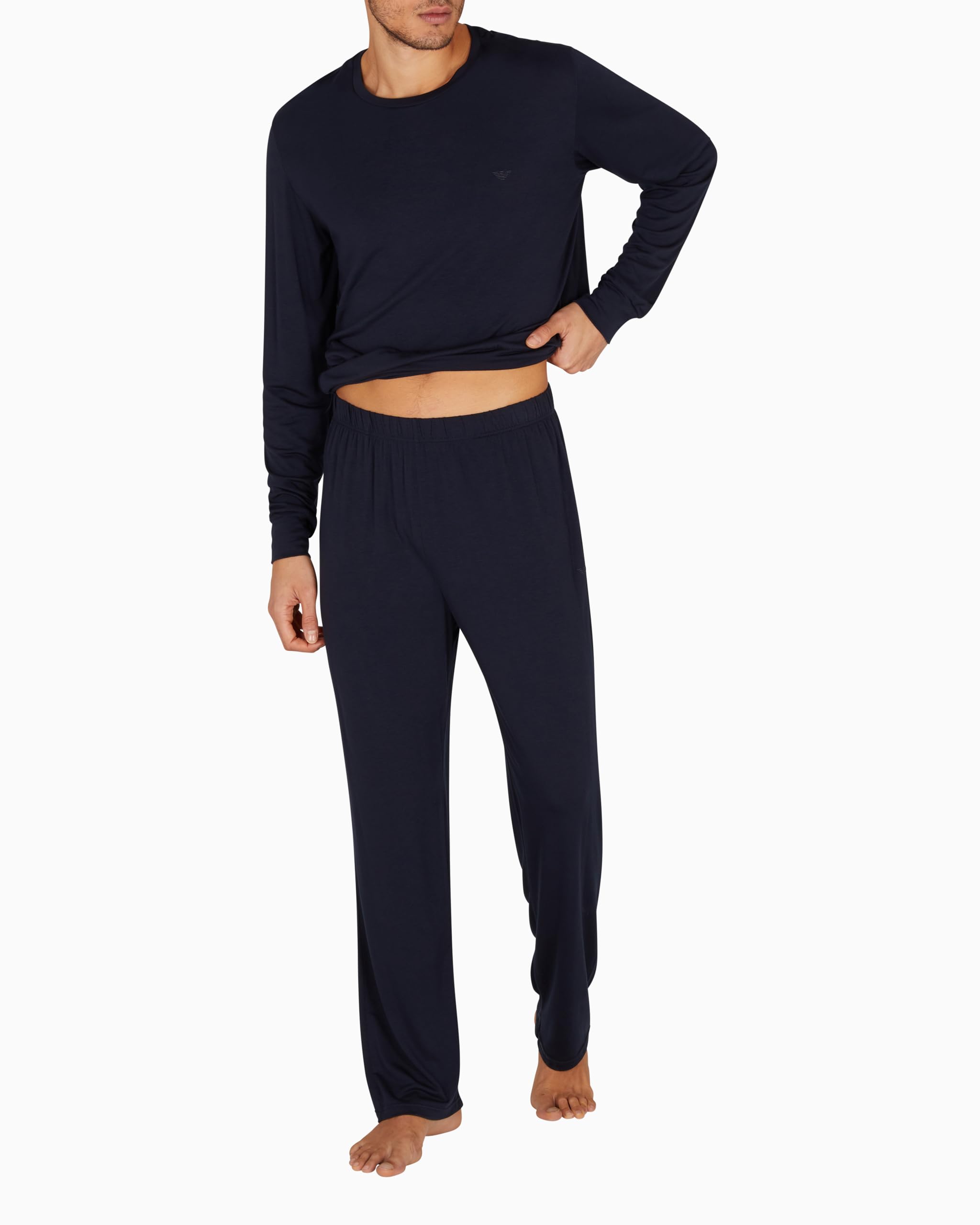 Emporio Armani Tech Wool Long Pajamas Pantalone del Pigiama Uomo (Pacco da 1)