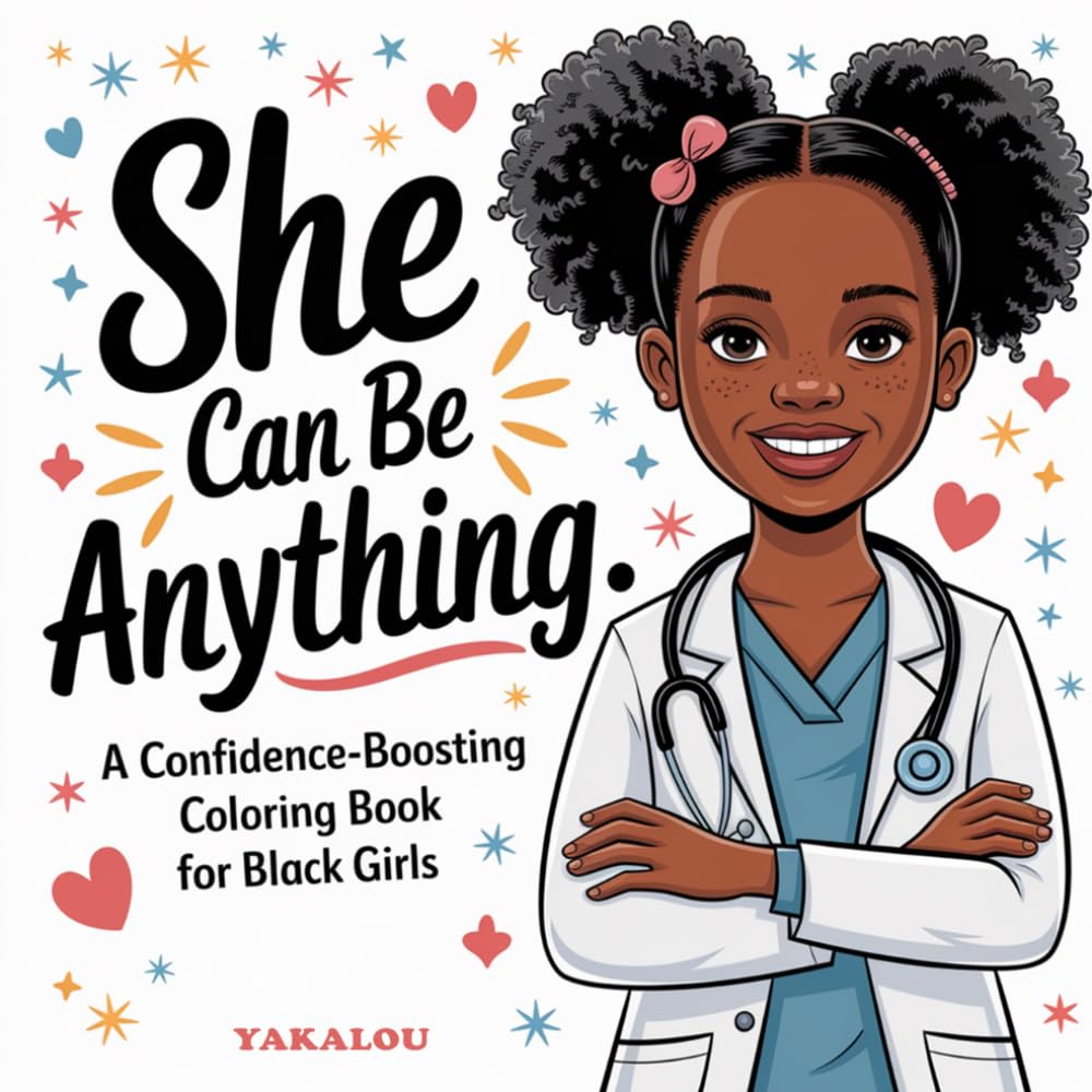 She Can Be Anything: A Confidence-boosting Coloring Book for Black Girls