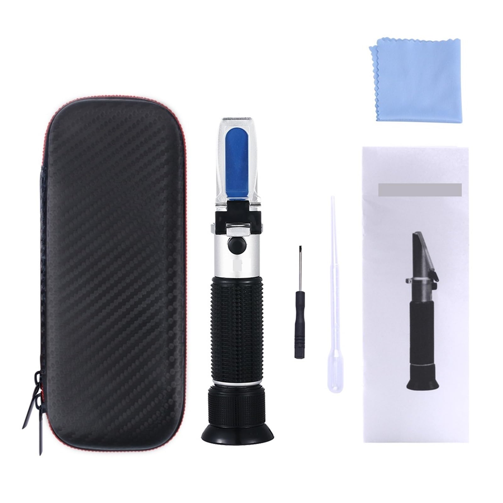 Réfractomètre D'aquarium De Salinité Tenu dans La Main 0-100% Salinomètre d'eau Mer 1.000-1.070SG for Aquarium Mesure De PréCision(Leather Box)