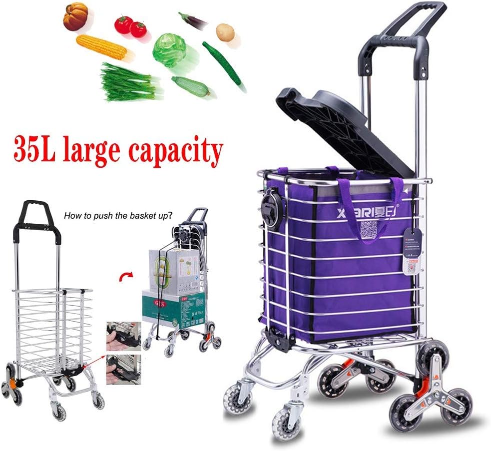 Nwlgl Folding Shopping Cart grocery cart with wheels With a lid, you can sit