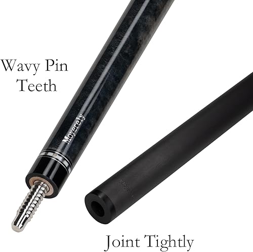 Miniatura 94 de Taco de piscina de fibra de carbono,Palo de taco de desviación baja de 0.465 in/0.492 in, palo de piscina profesional con estuche