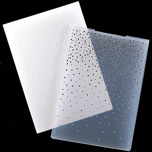 Kwan Crafts Feliz Navidad Snowfall Copo de nieve puntos Fondo de plástico en relieve Carpetas para hacer tarjetas, álbumes de recortes y otras