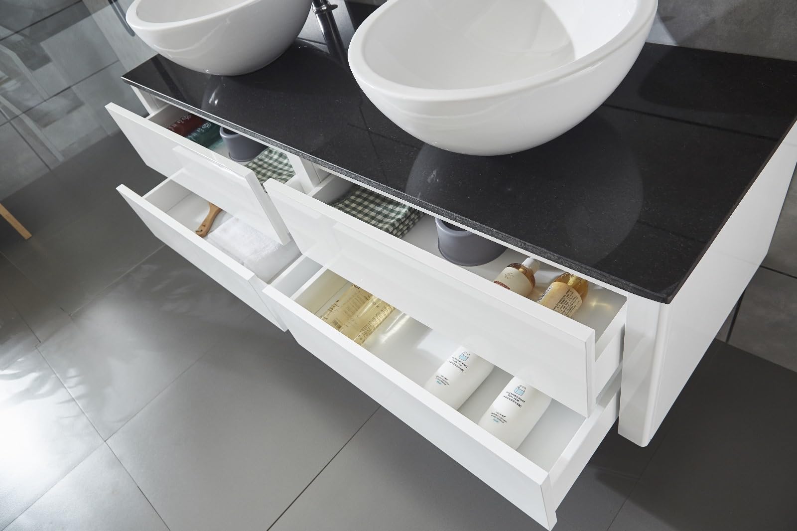 Mitepek Mobile bagno sospeso doppio lavabo appoggio specchio 150cm Drontes Sicorage