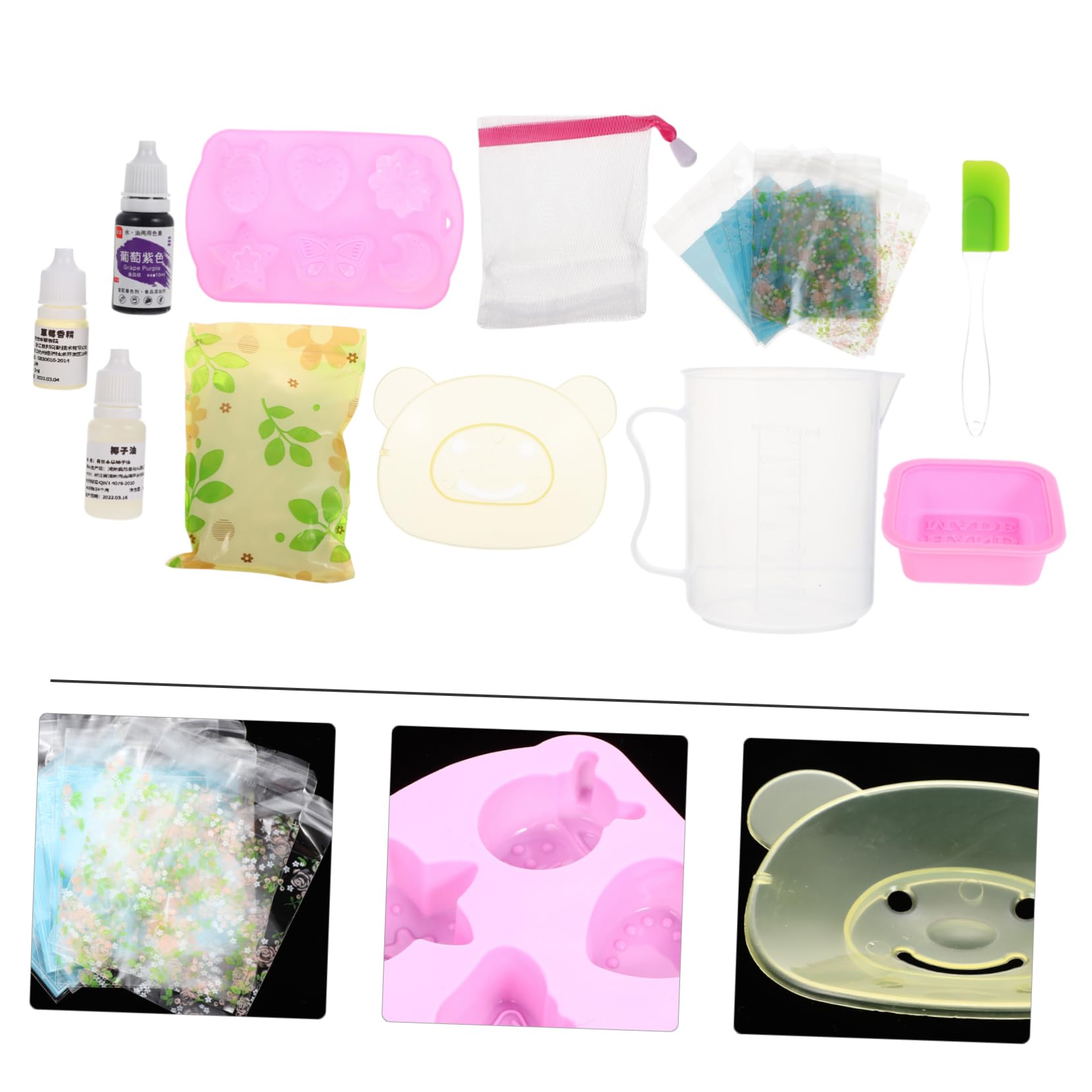 Kit Sapone Fai da Completo per Ragazzo Ragazza e Principianti | Materiali Plastico e Silicone, Base Sapone Colorante Essenza Strumenti Inclusi, per Soap Making e DIY Stile Casuale
