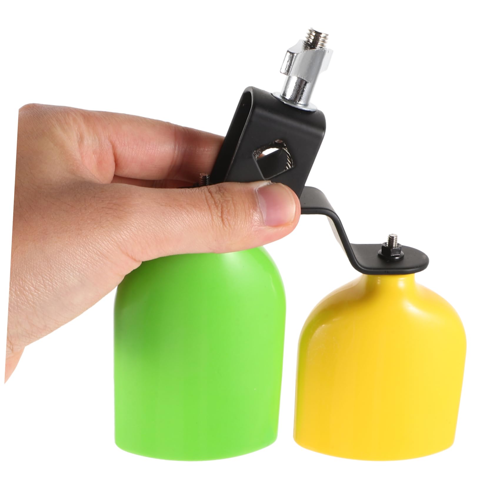 GOOHOCHY 1 Pair Plastic Cowbell Drum Kit Percussion Instrument High and Low Tones Musical Ensemble Accessory