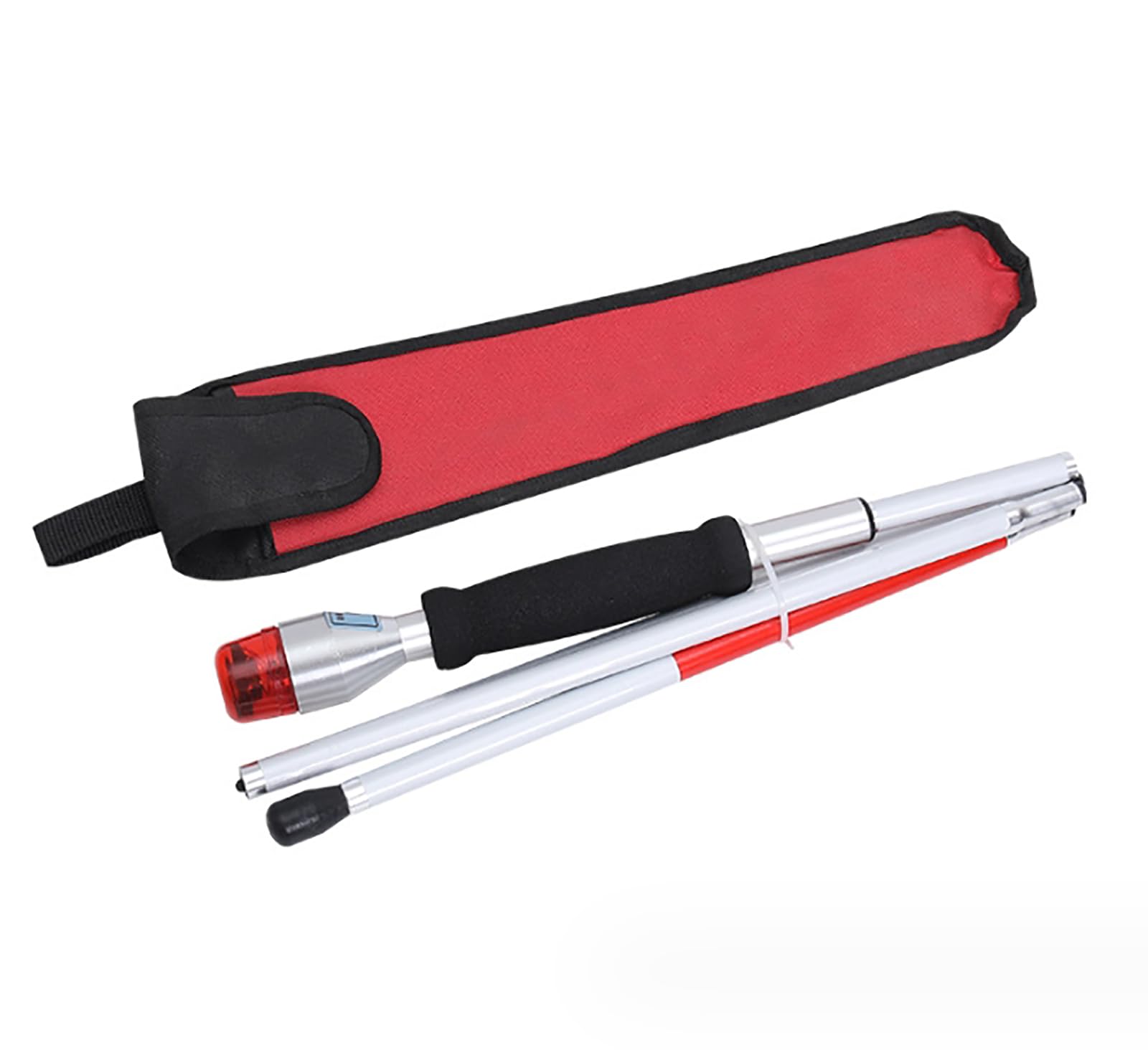 McbeAn Bastón Ciego Plegable, Bastón Ciego con Película Reflectante De Seguridad, Alarma De Luz Y Sonido, Recordatorio De Música, Ligero Y Portátil, para Escalar Montañas, Viajar, Personas