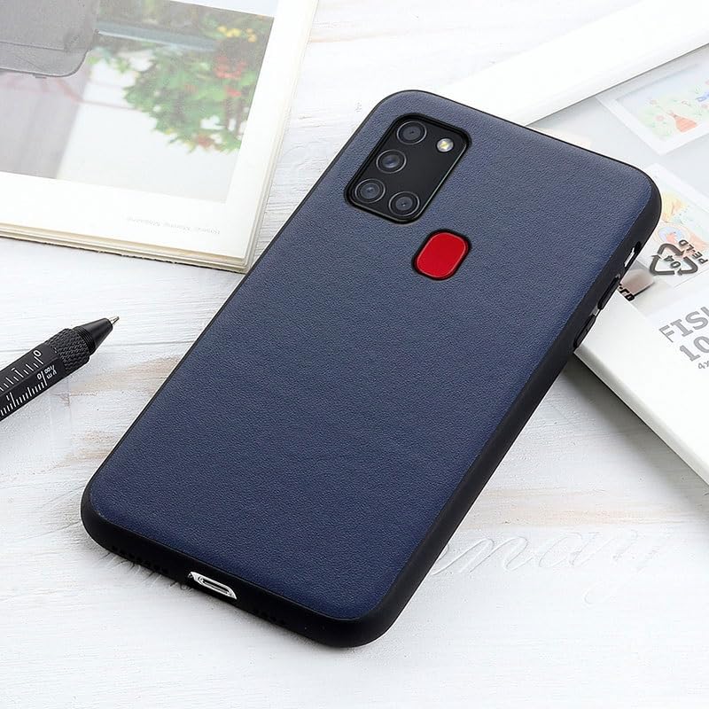 Coque Samsung A21S cuir bleu nuit, le cadeau idéal et élégant pour lui - 3