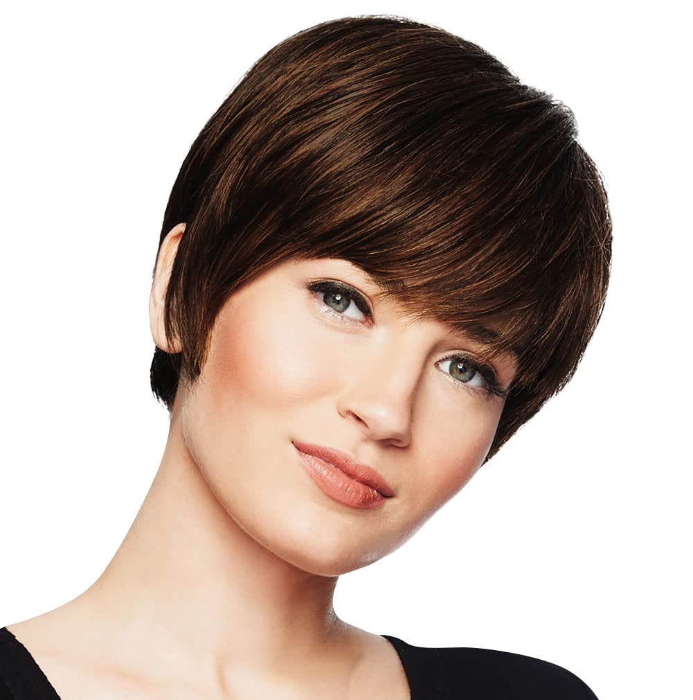 Short pixie cut wig. Chestnut. Brand new. Amazon.com : QUEENTAS Short Brown Pixie Wigs with Bangs  main image 2