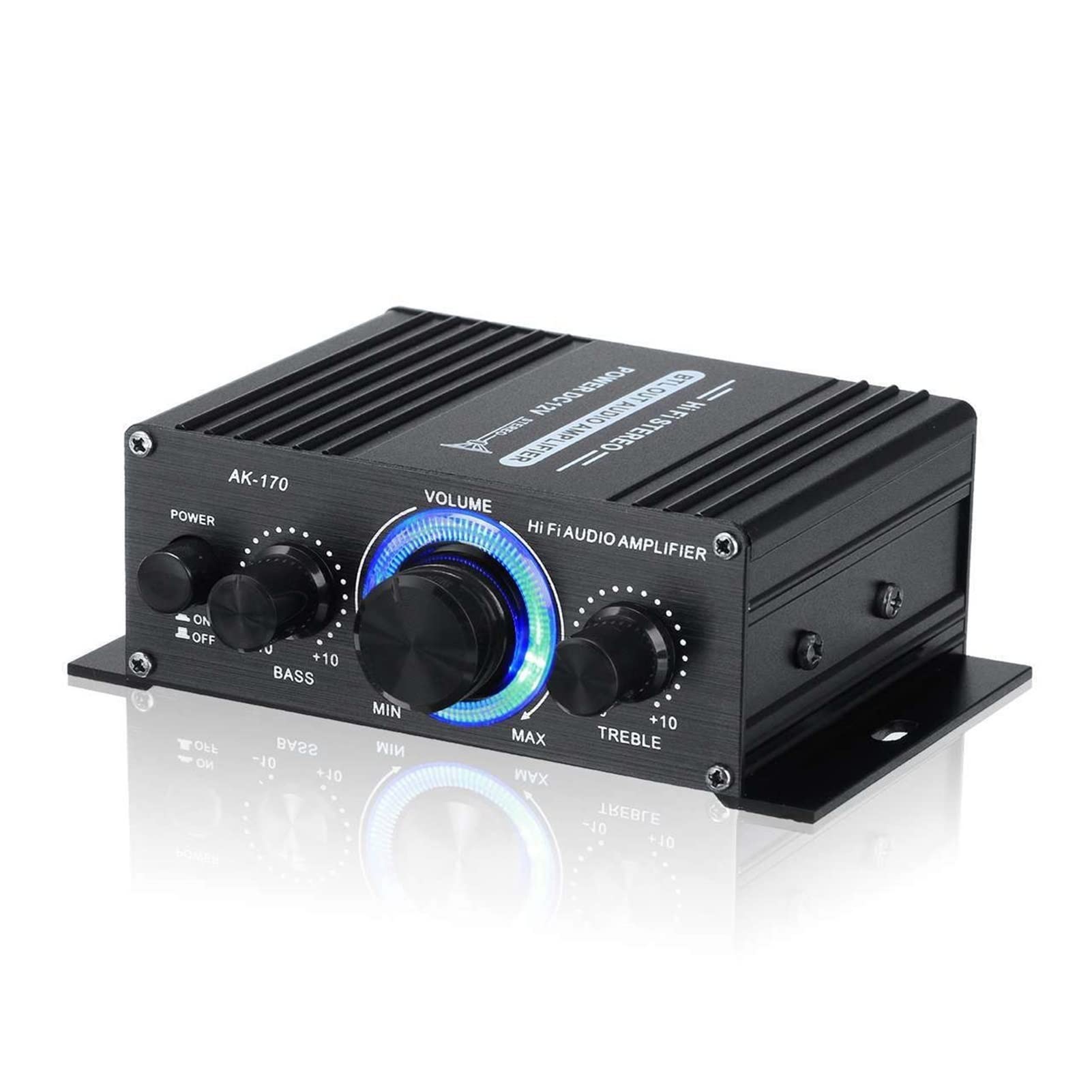 Amplificatore Audio, AK380 / AK370 / AK170 2 Canale Bluetooth HIFI Amplificatore di potenza Amplificatore domestico Audio Processor Classe D Controllo remoto FM. Radio(AK370)