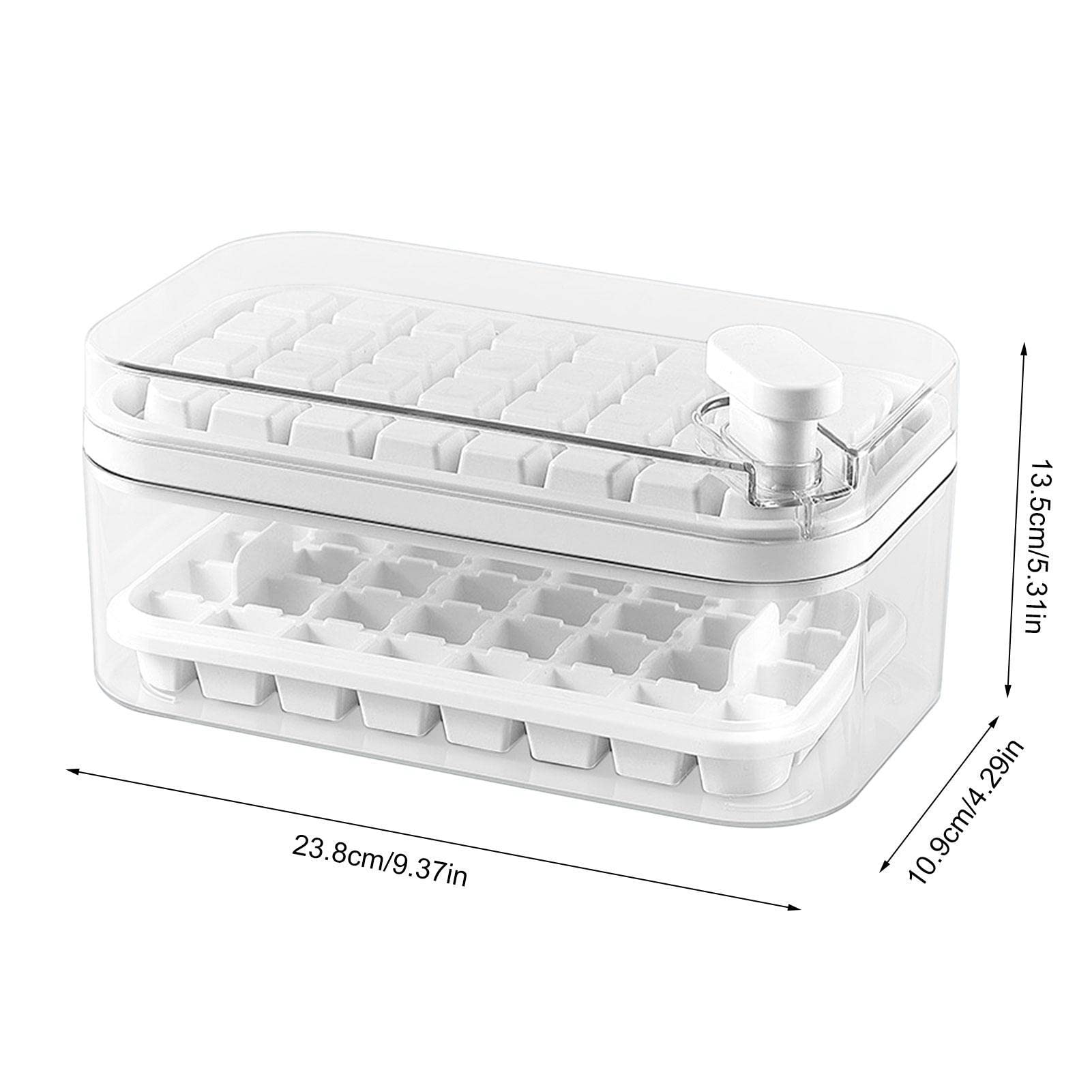Vassoio Per Ghiaccio In Silicone Con Coperchio – 64 Cubetti A Pepita | Contenitore Impilabile Per Cocktail E Whisky - 4